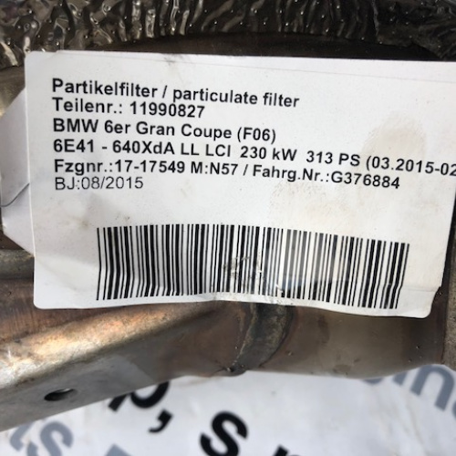 BMW F06 640xd lci  DPF filter 8570028